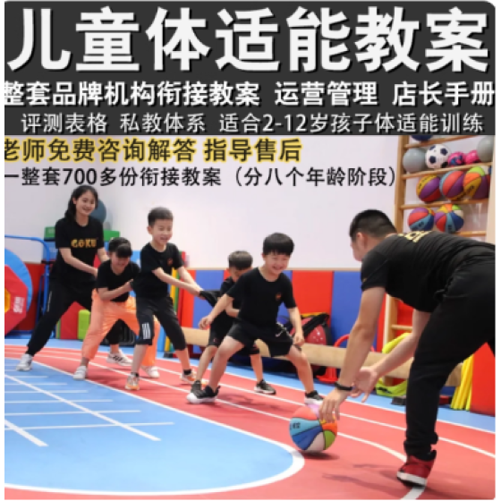 儿童体适能课程机构体系资料少儿感统视频课件幼儿园体能训练教案